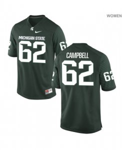 Women's Luke Campbell Michigan State Spartans #62 Nike NCAA Green Authentic College Stitched Football Jersey KK50K44XZ